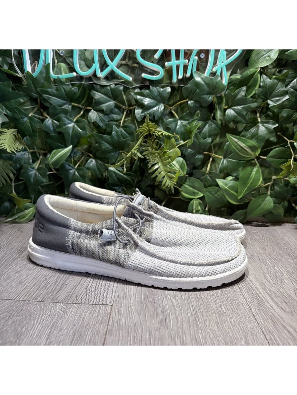 Hey Dude Wally Sox Funk Slate Mens Size 12 Lightweight Comfort Casual